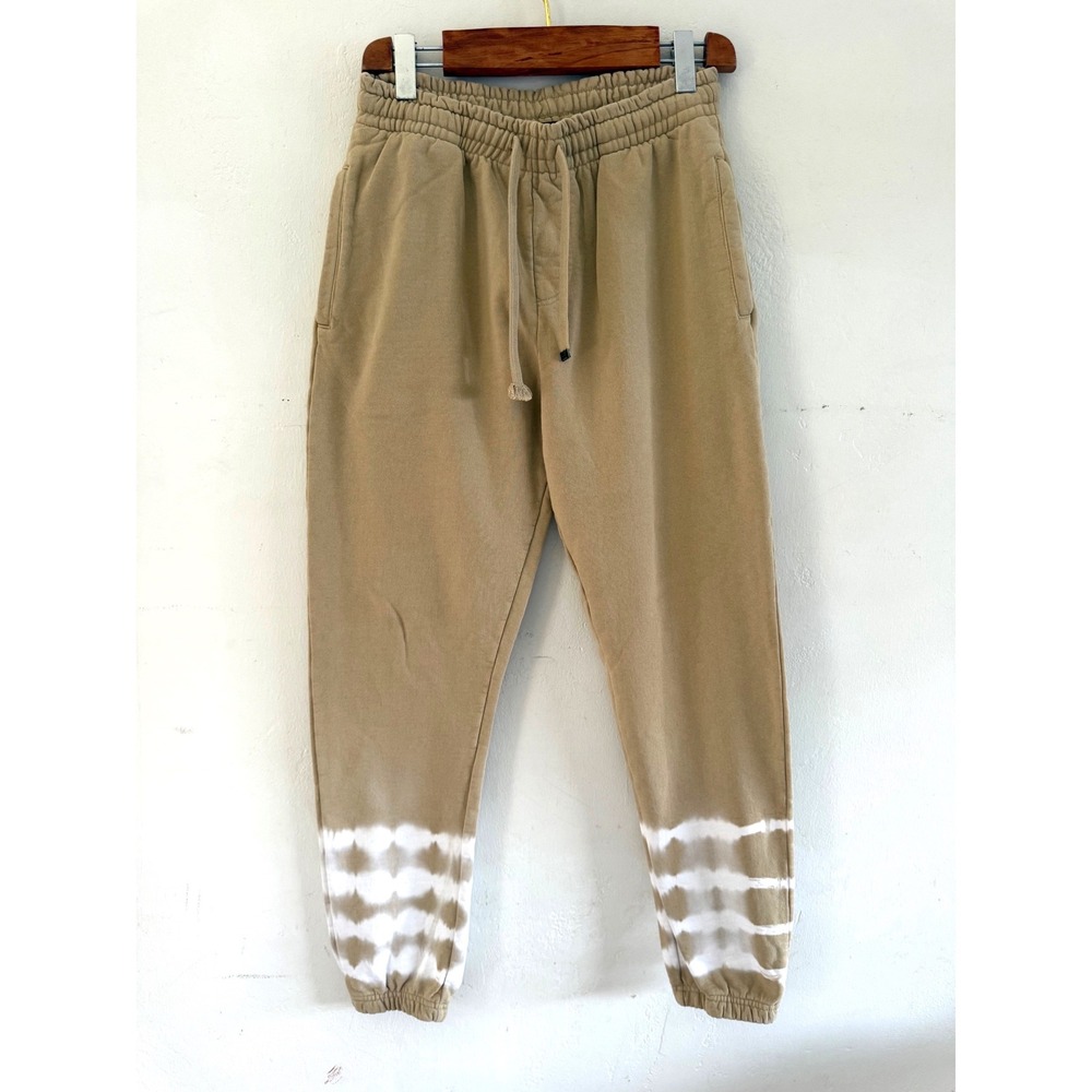 Talentless Tan Tie Dye Dip Jogger Sweatpants Womens Small Sand Heavyweight